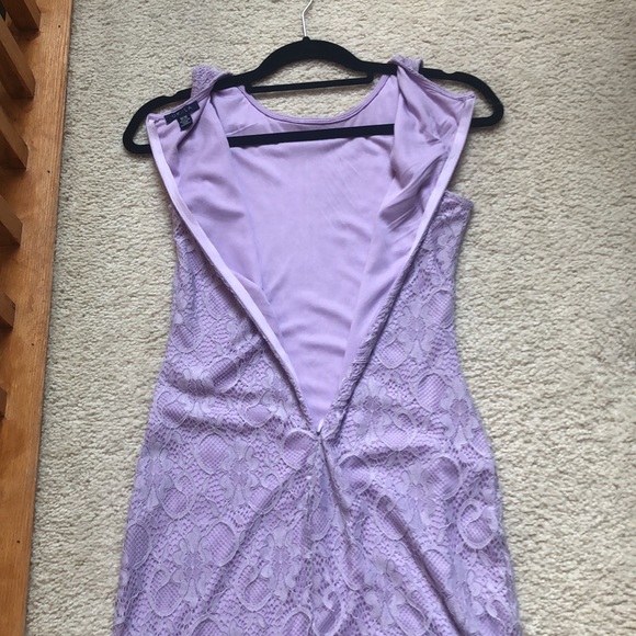 Light Purple Lace Cocktail Dress - Picture 3 of 4